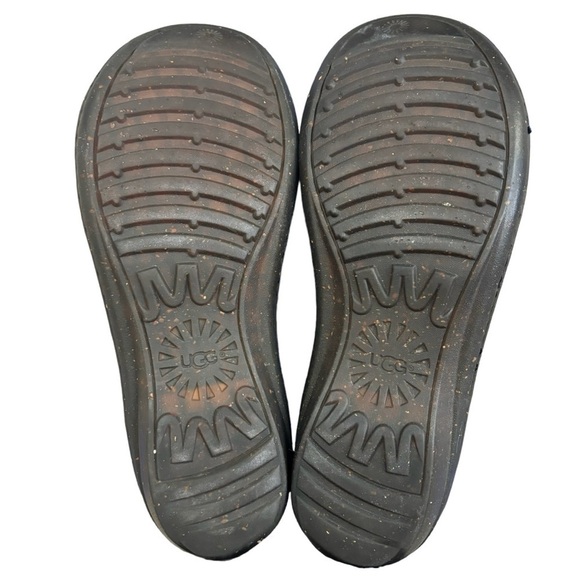 UGG Anila Black Leather Wool Lined Slip On Clog Size 9 - Picture 11 of 11